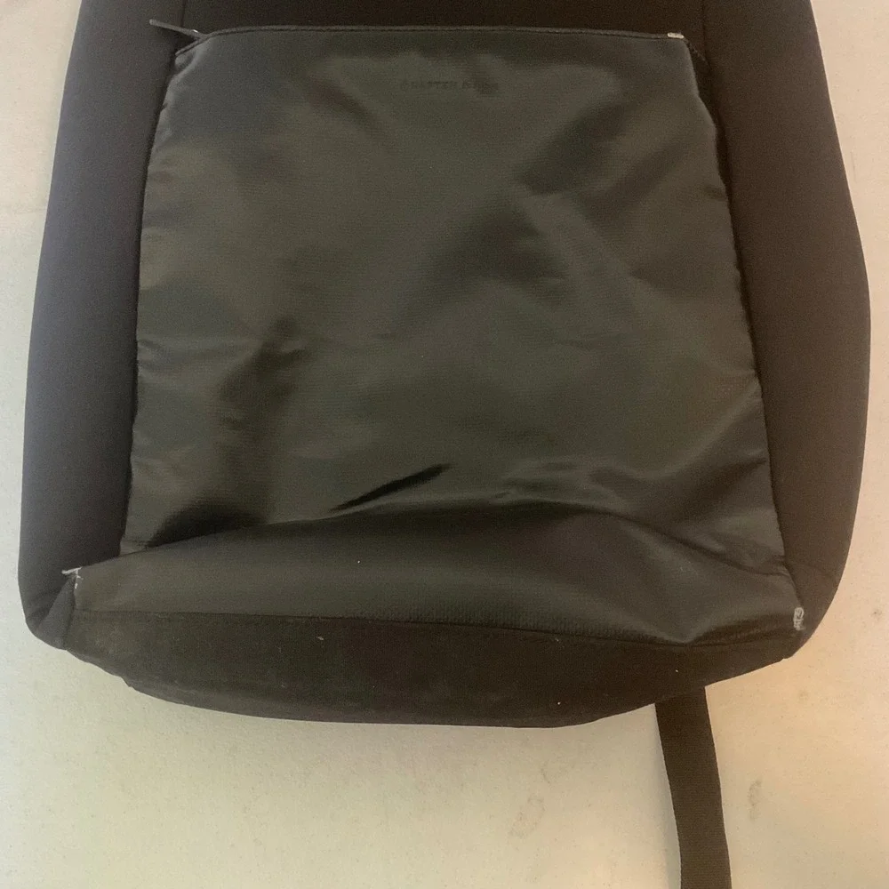 Kapten & Son‎ Lund Black Roll Top Padded Bookbag Red Lining RARE